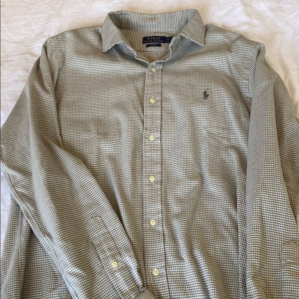 Polo by Ralph Lauren Slim Fit Plaid Dress Shirt L